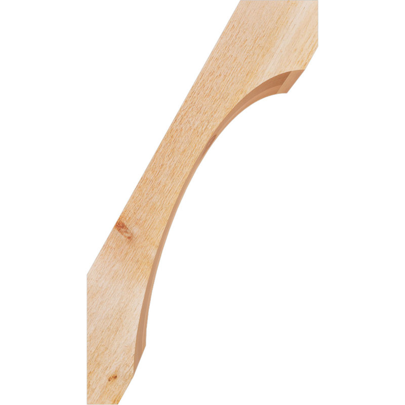 Attelle pour genoux à scie brute l 6 po x P 16 po x H 28 po, cèdre rouge de l'Ouest, Cèdre rouge de l'Ouest
