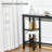Modern Bar Table Accent Console Serving Buffet with Side Storage Shelf