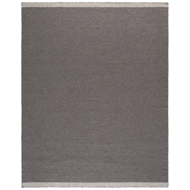 Vermont Hand Woven Wool;Cotton Solid Color Indoor Rug, Rectangle 8' x 10'