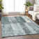 Machine Washable Indoor/Outdoor Xhevrie Seafoam Rug
