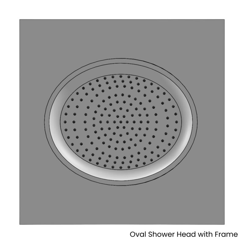 Rainstone Paintstone - Paintable Ceiling Rain Shower, Oval