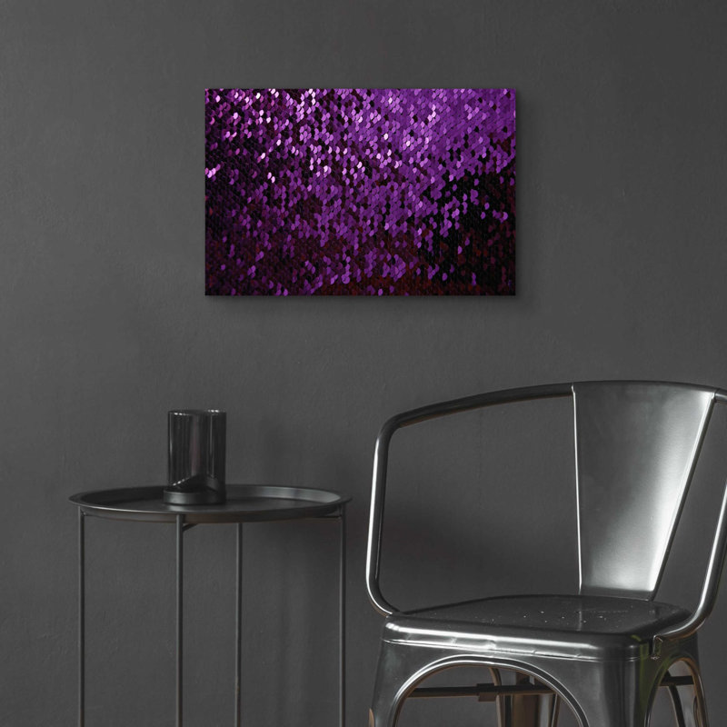 «Betta Sequins» par Inconnu, art mural en verre acrylique, H 16 po x l 24 po x P 0,2 po