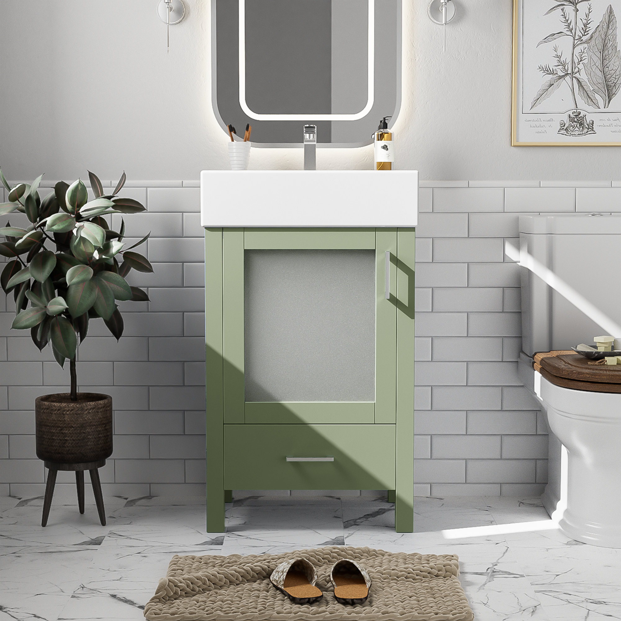 Ebern Designs 20-Inch bathroom vanity cabinet | Wayfair