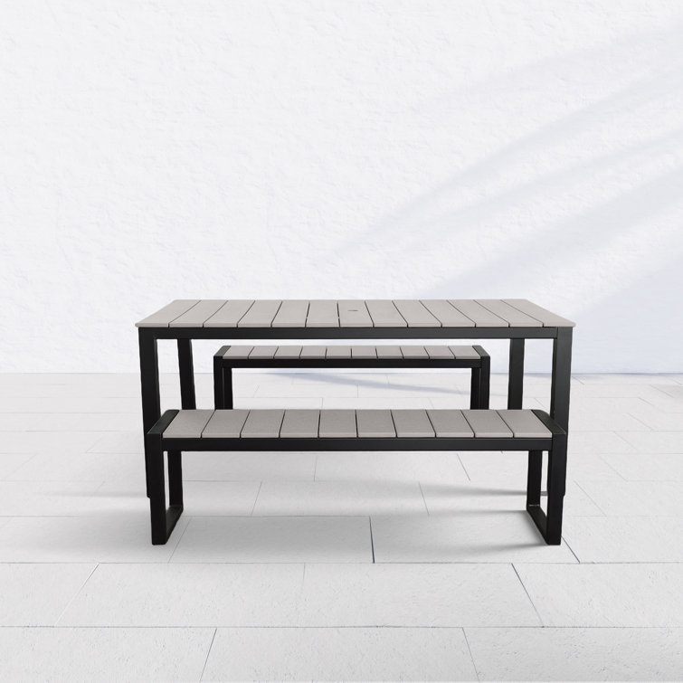 Reginald 72'' Rectangular 6 - Person Outdoor Dining Set