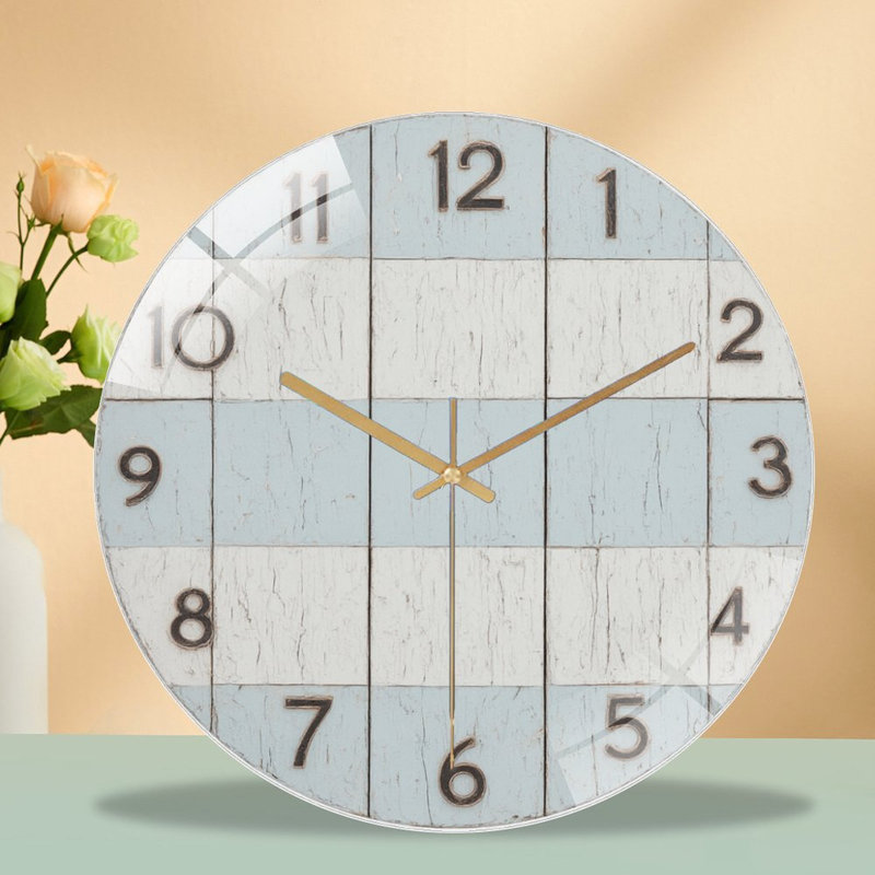 Horloge murale en verre 12 po