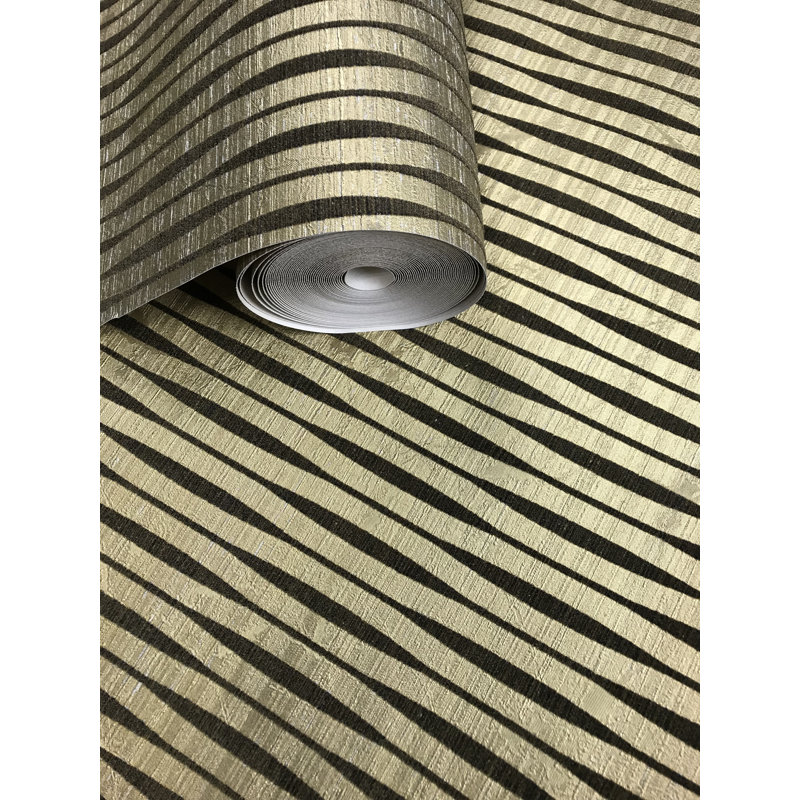 Rouleau de papier peint embossé à motif 3D L 33 pi x l 27 po Raina, Brun doré