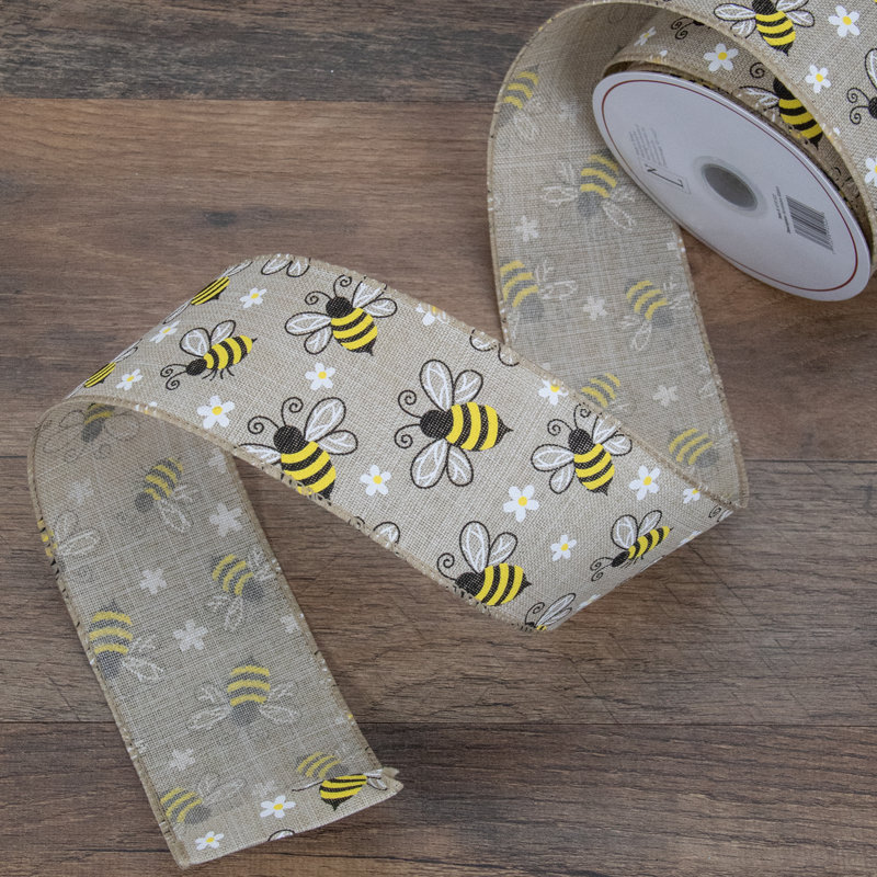 1'' Floral Polyester Ribbon