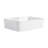 Ceramic Rectangular Above Counter White Bathroom Sink Art Basin With Easy-Clean Glaze And Space-Saving Design