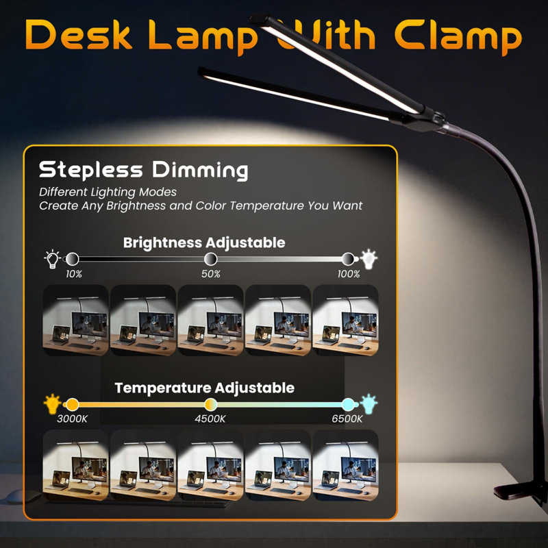 Metal Clip On Lamp