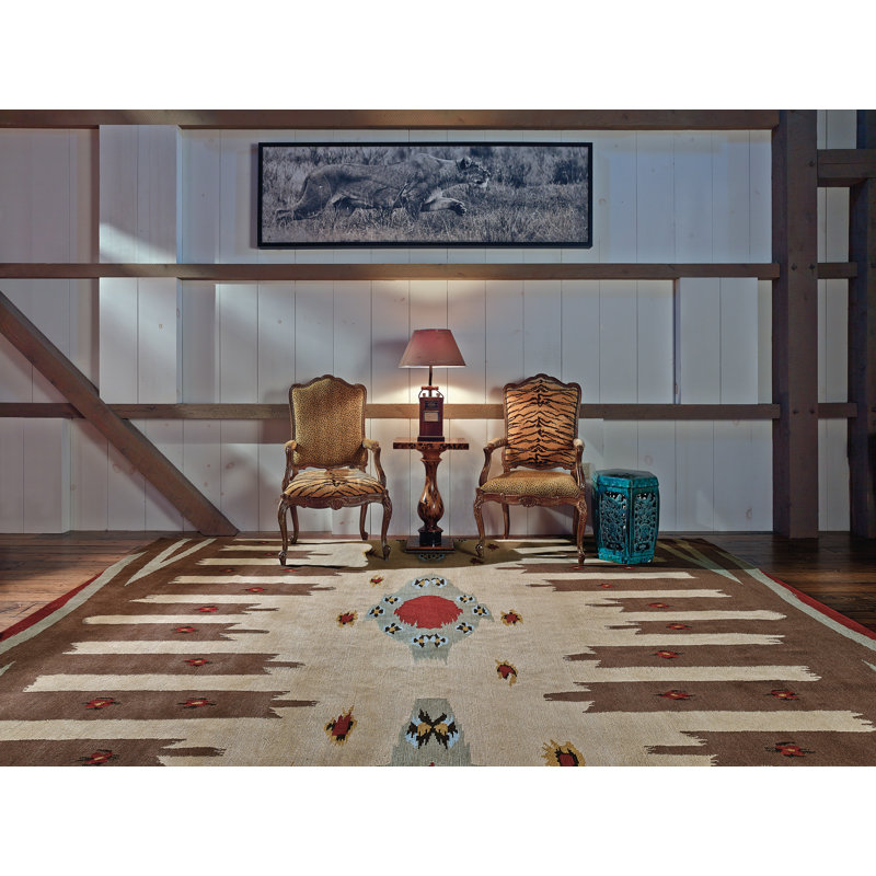 Mesa Hand Knotted Wool Southwestern Area Rug, Rectangle 8' x 10'