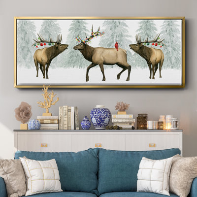 Festive Forest Collection D- Framed Canvas