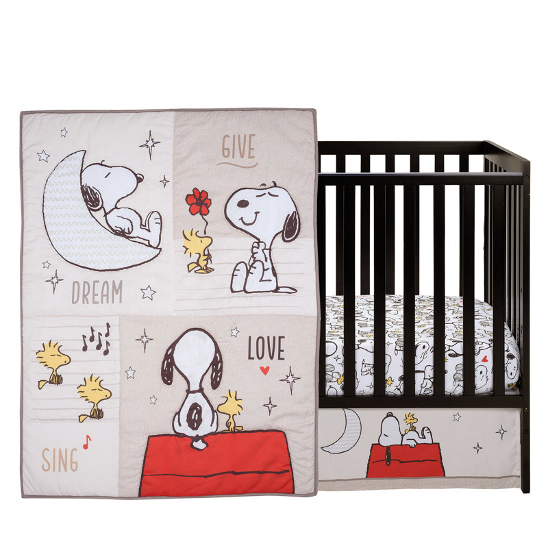 ENSEMBLE DE LIT 3 PIÈCES SNOOPY LOVE