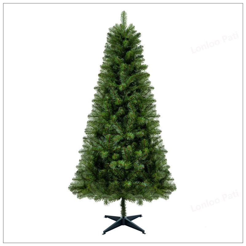 6FT Unlit Artificial Christmas Tree With 490 Tips, Durable PVC Branches For Indoor Home Holiday Decoration