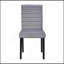 Ensemble de chaises d'appoint rembourrées en velours gris 2 pièces