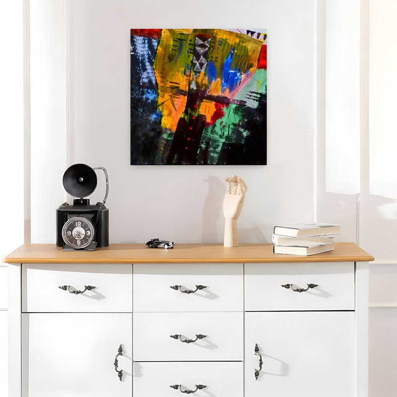 Art contemporain, art contemporain abstrait, H 18 po x l 18 po
