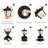 Solar Post Cap Light Outdoor, Fits 4x4 5x5 6x6 Wood Posts, Waterproof Led Fence Post Light For Deck Patio Garden Yard Decoration, Removable Design Panel (black, 1 Pack) (cute Bunny)
