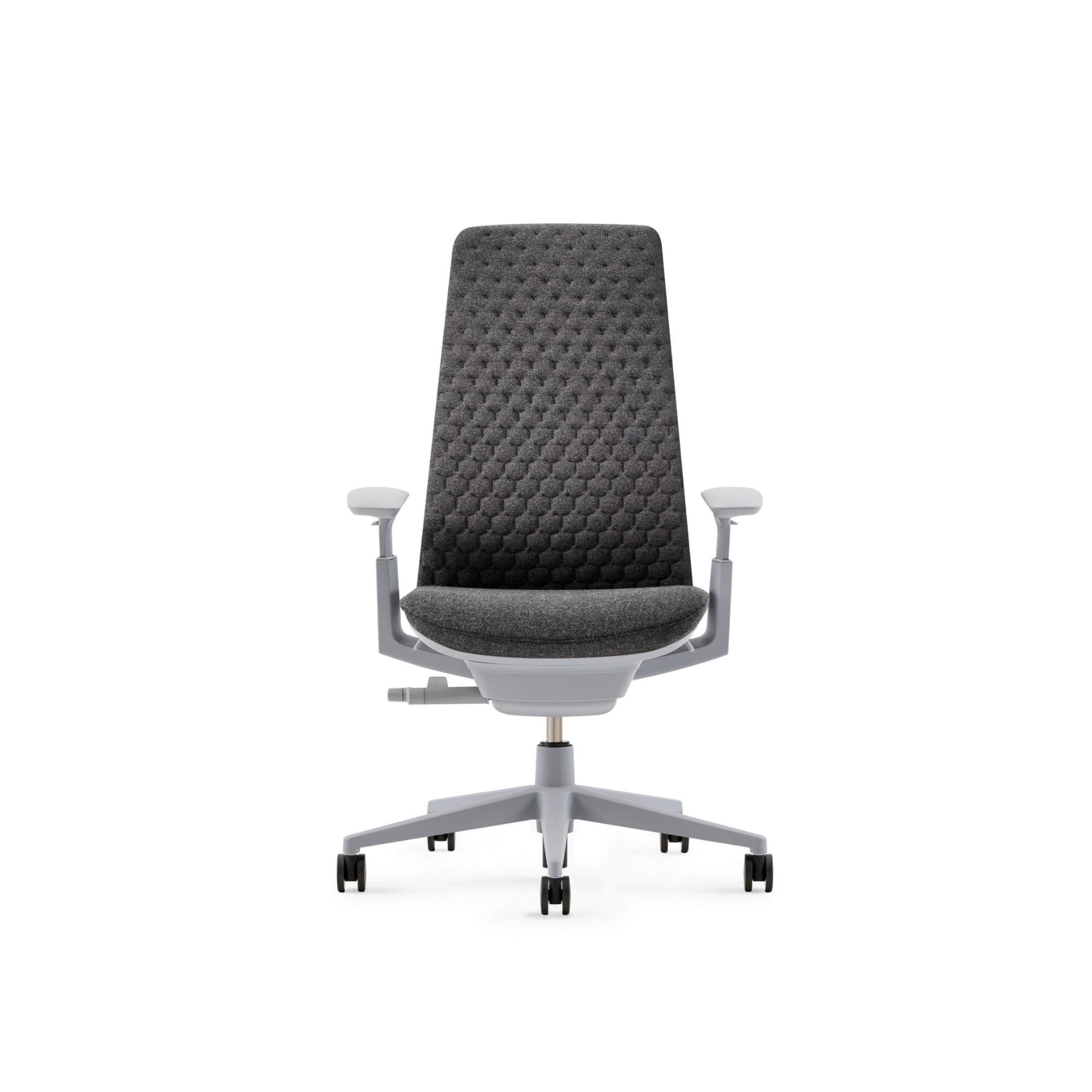 Haworth Fern Digital Knit Task Chair, Heathered Gray, No