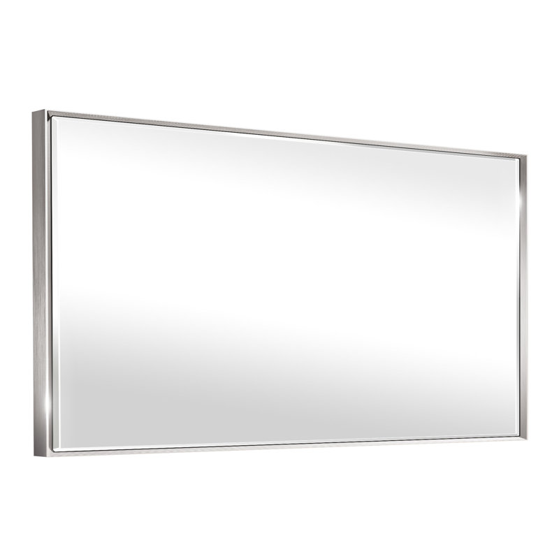Miroir de salle de bain mural Lohoski, Argent, 36 po x 71 po