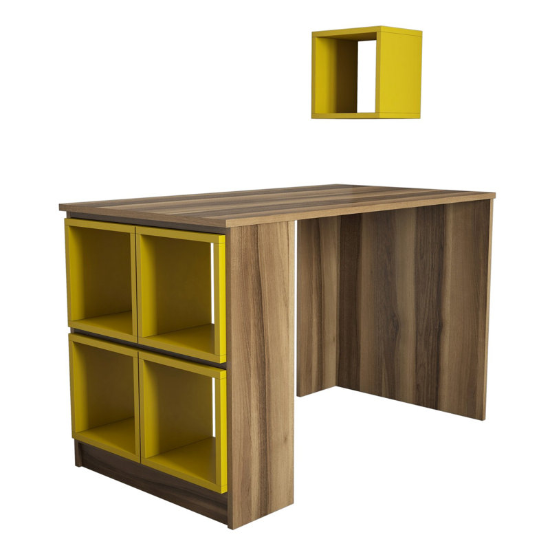 Liutulf Computer Desk, Yellow