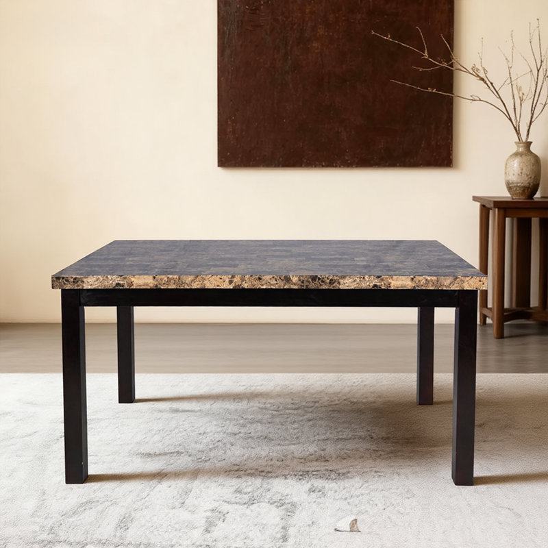 Table de salle à manger moderne en faux marbre de 60 pouces pour la cuisine et la salle à manger