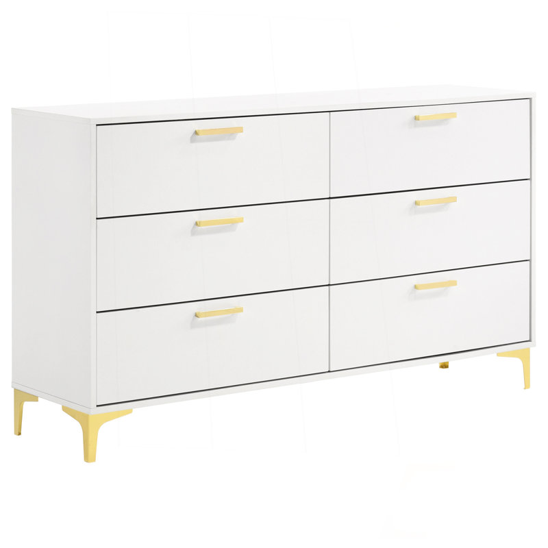 Commode rectangulaire à 6 tiroirs Karena