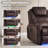 SET of 2 Power Recliner Chair with Massage and Heat, Electric Recliners with LED Lights/Lumbar Pillow/Cup Holders/Side Pocket/USB Port, Home Theater Seating for Living Room-994901218