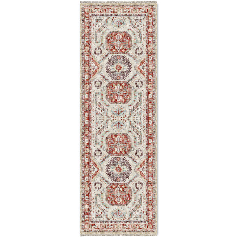 Tapis en chenille de coton marocain beige Pender, Rectangle 2 pi 8 po x 5 pi