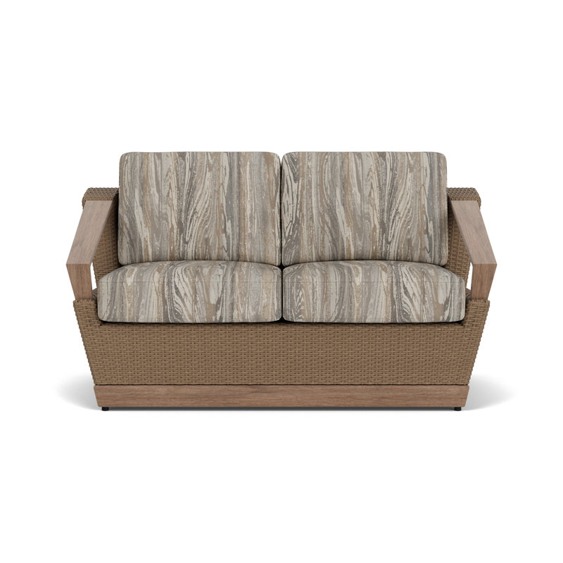Charisma Outdoor 2 - Seat Loveseat, Woodgrain Ash