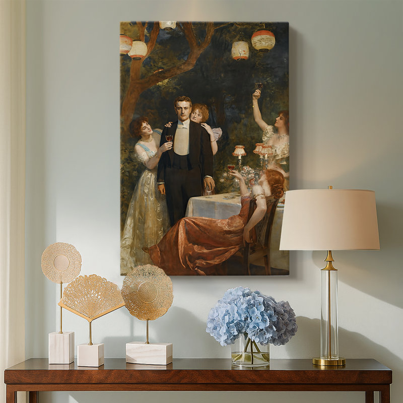 «The Garden of Armida», toile tendue par John Collier, 24 po x 36 po