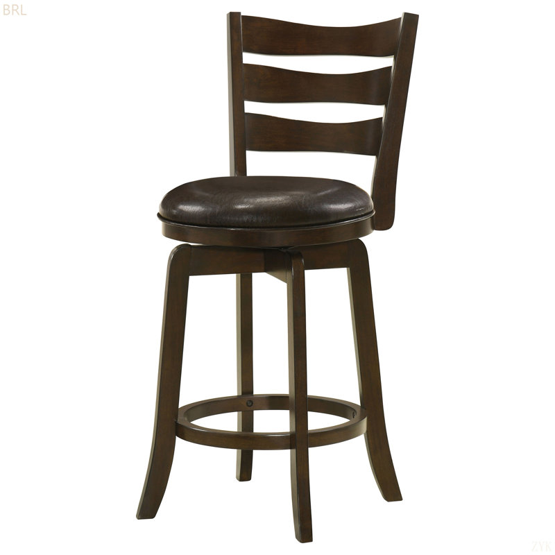 Chaise de bar pivotante en bois