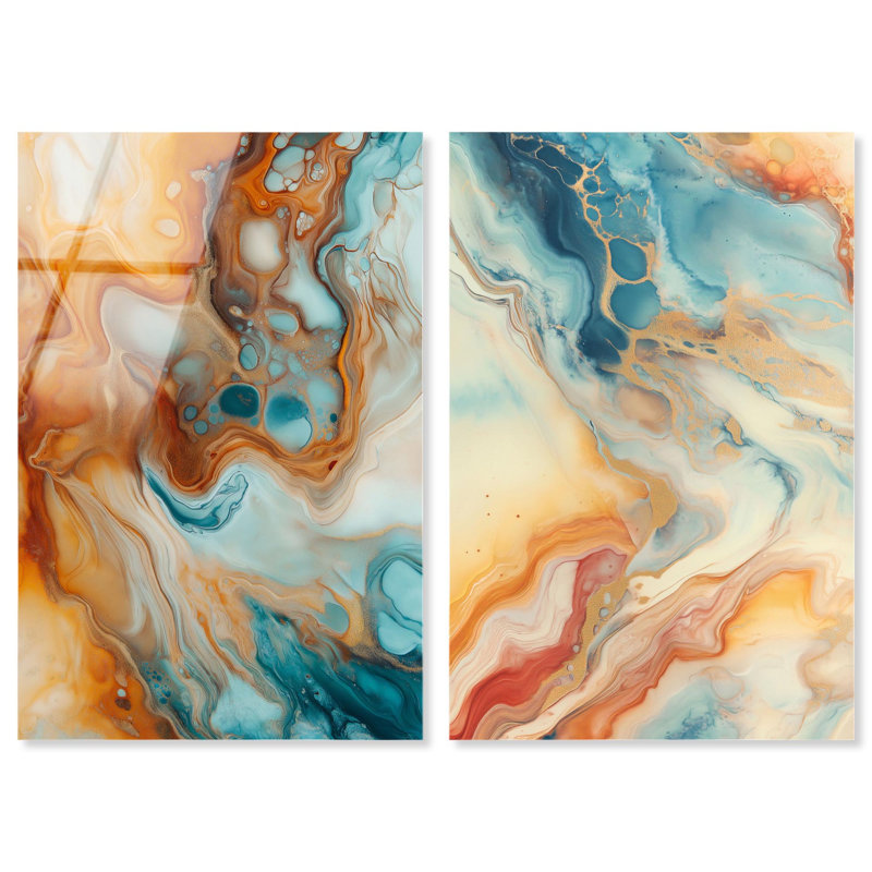Ensemble d'art mural Marble Dawn, H 24 po x l 16 po