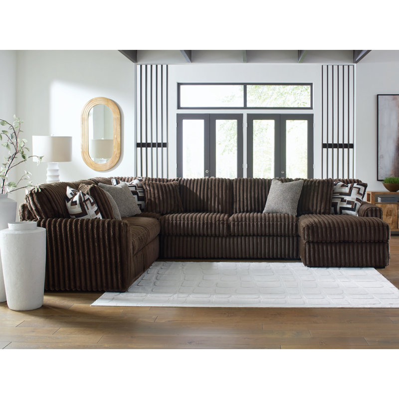 Canapé modulaire 4 pièces avec méridienne Midnight-Madness, Orienté à droite