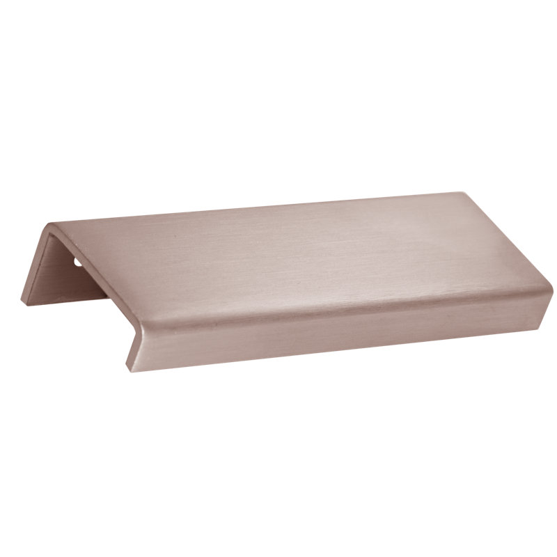 Modern Cabinet Finger Edge Pull, Polished Stainless Steel, 7 7/8″