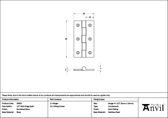 Product Dimensions