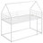 Twin Over Twin House Bunk Bed With Built-In Ladder