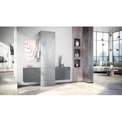 Carlton Garderobe Set 3 Anthrazit
