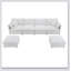 134*66" Chenille Modular Sectional Sofa,U Shaped Cloud Couch Set With Double Cushions