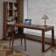 Bureau rectangulaire en bois massif noyer clair-1764011398