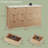 Commode 7 tiroirs cannelée, grande commode en bois