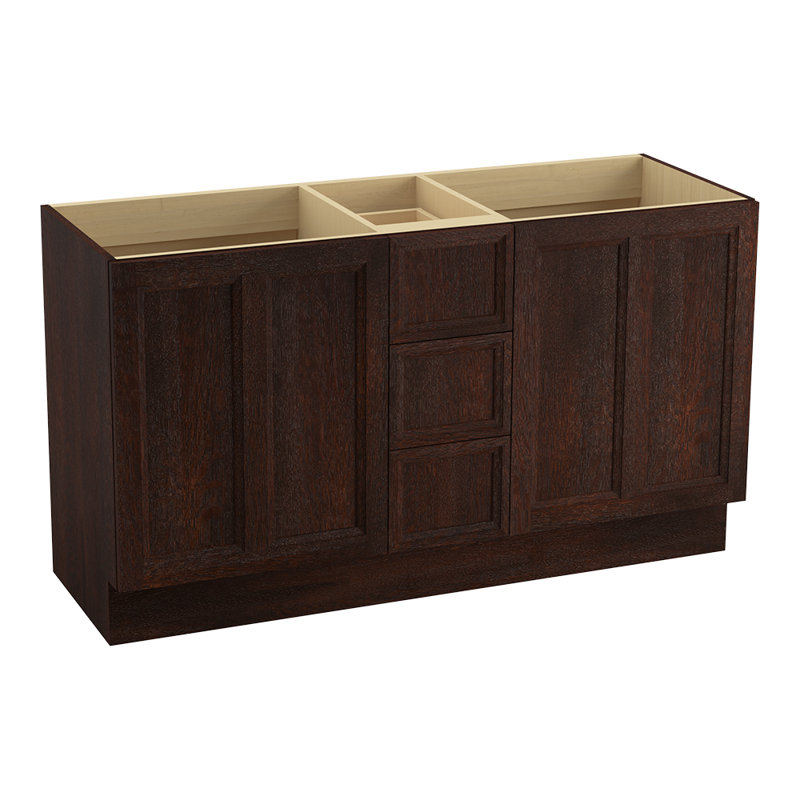 Base de meuble-lavabo 60 po Damask, Chêne laineux