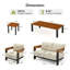 Ensemble de canapé d'extérieur 5 pièces avec table basse et table d'appoint 5 pièces