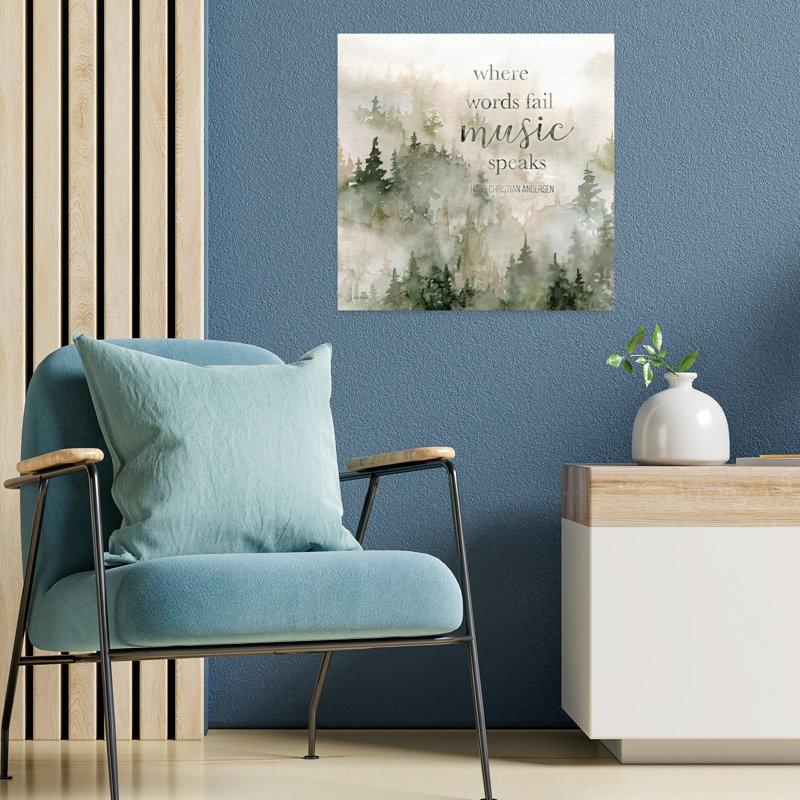 «Music of the Mountains II», art mural élégant et minimaliste, H 18 po x l 18 po