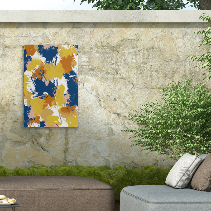 Orara Studio  Colourful Abstract I Outdoor  Canvas, H 12 po x l 19 po
