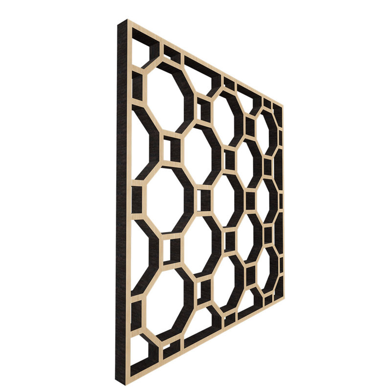 Très petits panneaux muraux décoratifs en bois Pontiac, très petit, l 7 3/8 po x H 7 3/8 po x T 3/8 po, chêne blanc