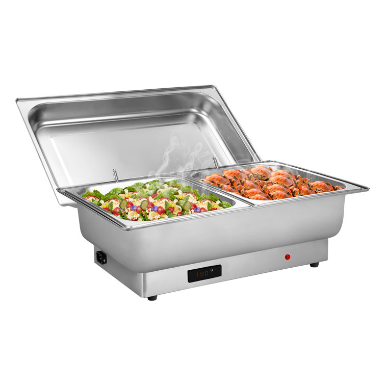 The Party Aisle™ Commercial Electric Chafing Dish Buffet 7.4 Qt Countertop Food  Warmer Steam Table Pan Stainless
