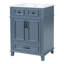 Meuble-lavabo de 24 po avec lavabo en céramique, armoire de rangement en bois massif avec portes à fermeture douce, style rétro, bleu-95702996-95703003