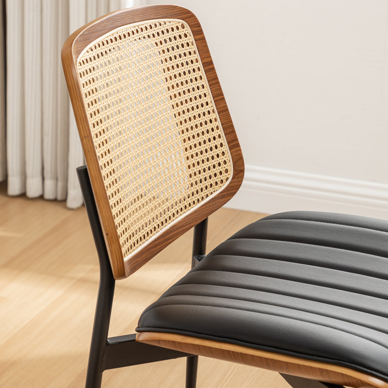 Chaises de salle à manger rembourrées Shrihan, Black