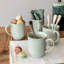 over&back Rimmed 16oz Semi-Matte Hand-Finished Stoneware Mugs, Set of 4-99312930