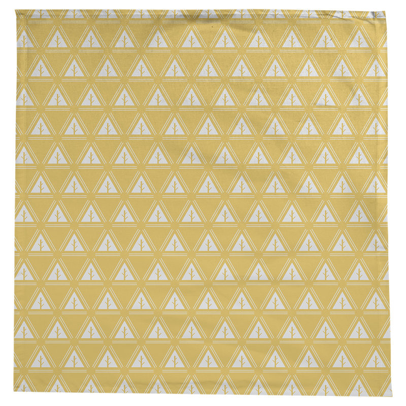Nappe d’arbre minimaliste classique Barbra, Jaune / Blanc