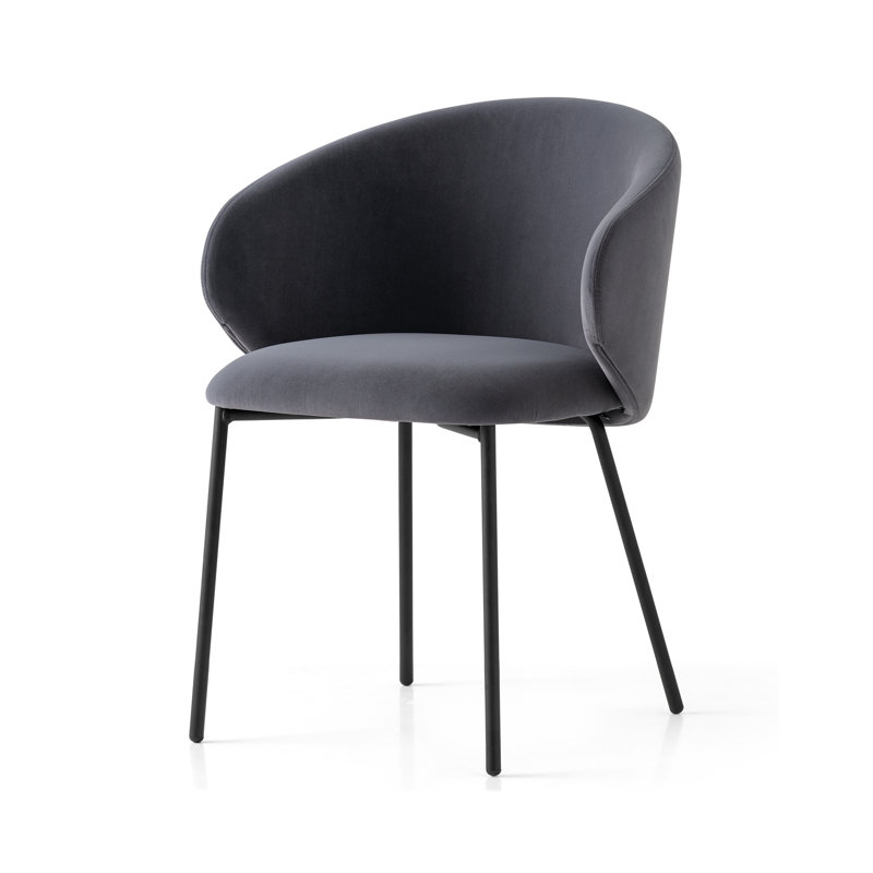 Tuka Upholstered Armchair with Metal Frame, Forest Green, Matte Black
